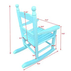 Fauteuil à bascule Whisen Kids, conception robuste en bois dur avec dossier à lattes, sûr et confortable, facile à assembler