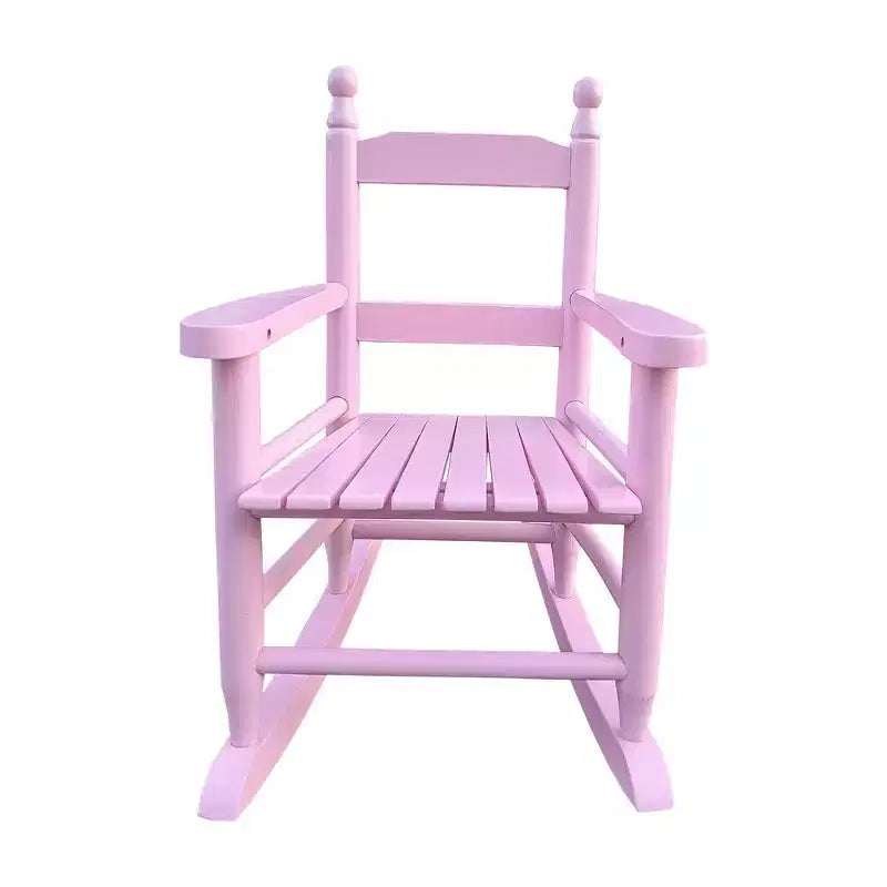 Fauteuil à bascule Whisen Kids, conception robuste en bois dur avec dossier à lattes, sûr et confortable, facile à assembler