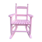 Fauteuil à bascule Whisen Kids, conception robuste en bois dur avec dossier à lattes, sûr et confortable, facile à assembler