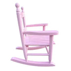 Fauteuil à bascule Whisen Kids, conception robuste en bois dur avec dossier à lattes, sûr et confortable, facile à assembler