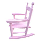 Fauteuil à bascule Whisen Kids, conception robuste en bois dur avec dossier à lattes, sûr et confortable, facile à assembler