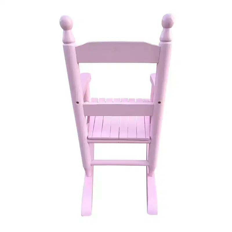 Fauteuil à bascule Whisen Kids, conception robuste en bois dur avec dossier à lattes, sûr et confortable, facile à assembler