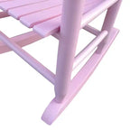 Fauteuil à bascule Whisen Kids, conception robuste en bois dur avec dossier à lattes, sûr et confortable, facile à assembler