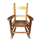 Fauteuil à bascule Whisen Kids, conception robuste en bois dur avec dossier à lattes, sûr et confortable, facile à assembler