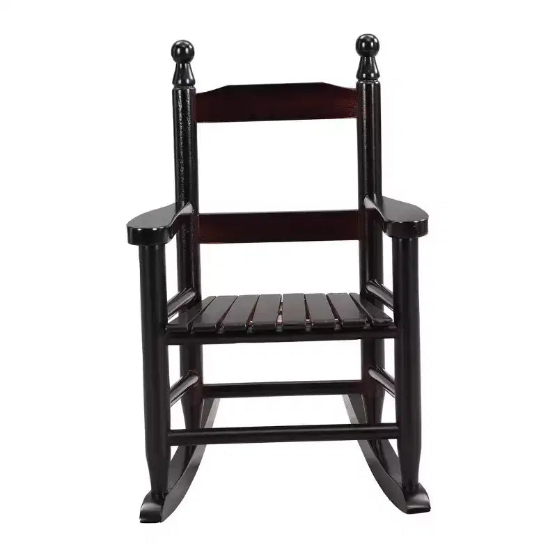 Fauteuil à bascule Whisen Kids, conception robuste en bois dur avec dossier à lattes, sûr et confortable, facile à assembler