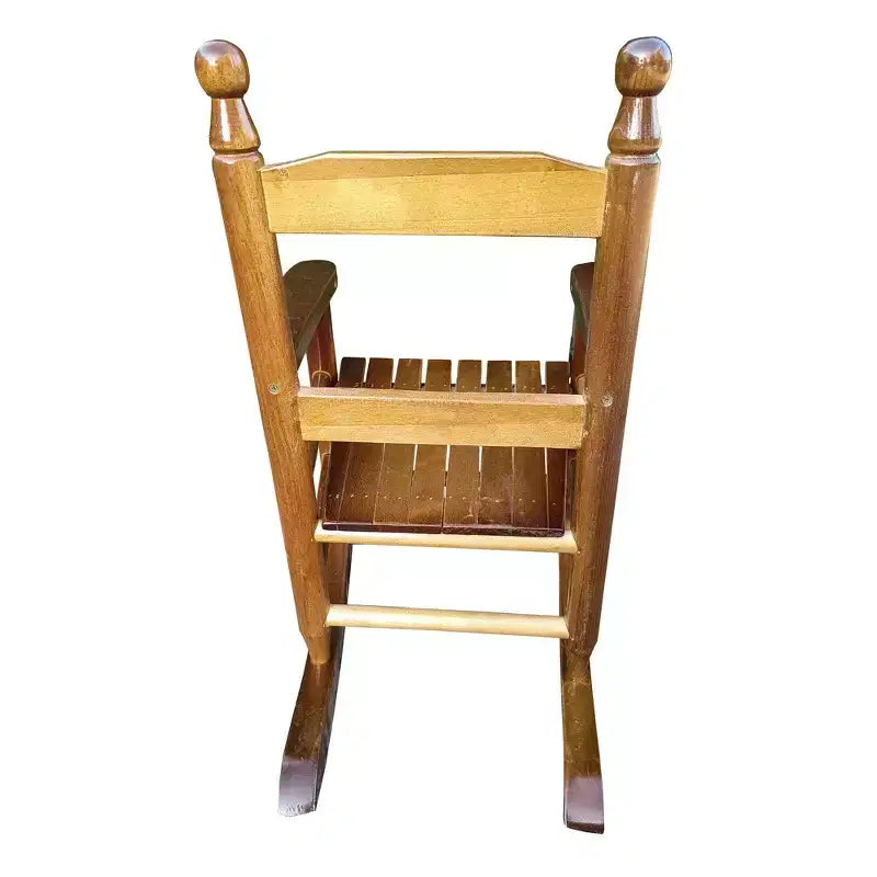 Fauteuil à bascule Whisen Kids, conception robuste en bois dur avec dossier à lattes, sûr et confortable, facile à assembler