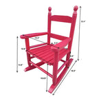 Fauteuil à bascule Whisen Kids, conception robuste en bois dur avec dossier à lattes, sûr et confortable, facile à assembler