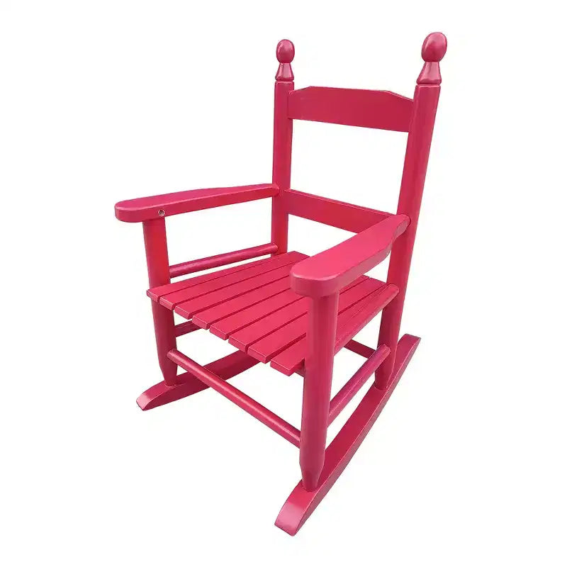 Fauteuil à bascule Whisen Kids, conception robuste en bois dur avec dossier à lattes, sûr et confortable, facile à assembler