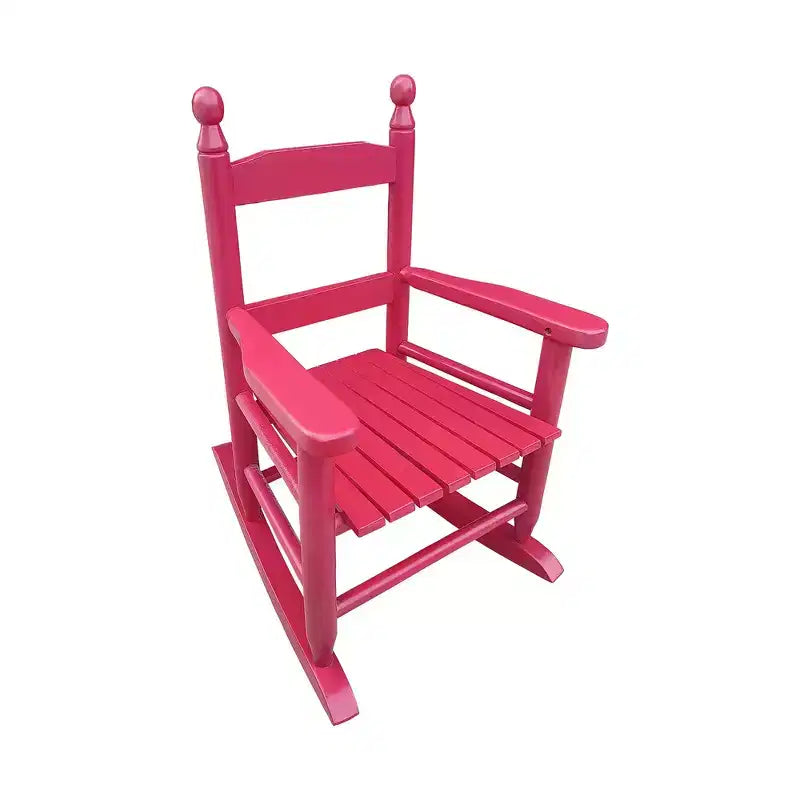 Fauteuil à bascule Whisen Kids, conception robuste en bois dur avec dossier à lattes, sûr et confortable, facile à assembler