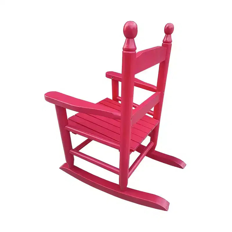 Fauteuil à bascule Whisen Kids, conception robuste en bois dur avec dossier à lattes, sûr et confortable, facile à assembler