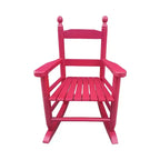 Fauteuil à bascule Whisen Kids, conception robuste en bois dur avec dossier à lattes, sûr et confortable, facile à assembler
