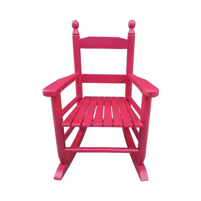 Fauteuil à bascule Whisen Kids, conception robuste en bois dur avec dossier à lattes, sûr et confortable, facile à assembler