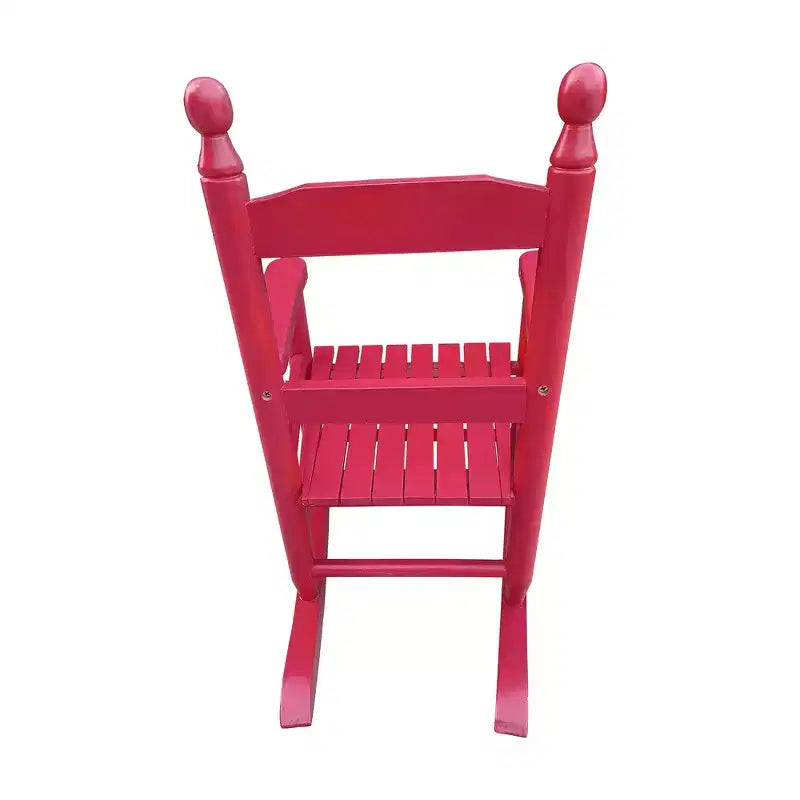 Fauteuil à bascule Whisen Kids, conception robuste en bois dur avec dossier à lattes, sûr et confortable, facile à assembler