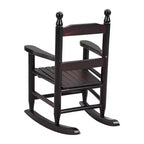 Fauteuil à bascule Whisen Kids, conception robuste en bois dur avec dossier à lattes, sûr et confortable, facile à assembler
