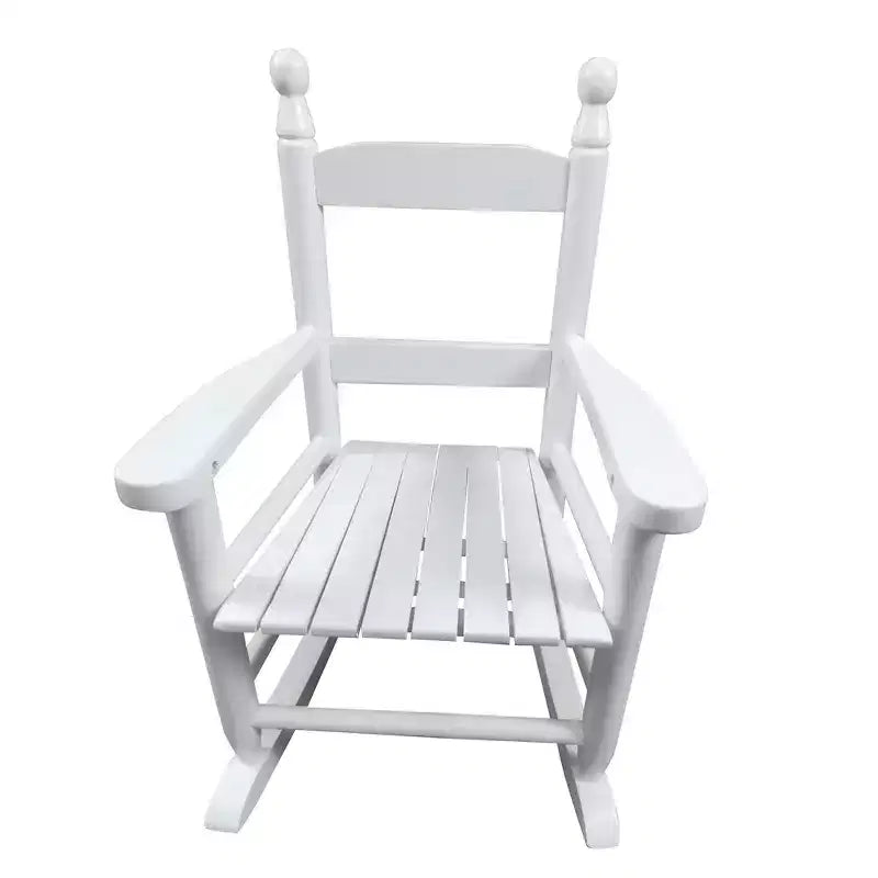 Fauteuil à bascule Whisen Kids, conception robuste en bois dur avec dossier à lattes, sûr et confortable, facile à assembler