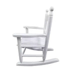 Fauteuil à bascule Whisen Kids, conception robuste en bois dur avec dossier à lattes, sûr et confortable, facile à assembler