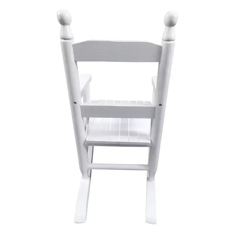 Fauteuil à bascule Whisen Kids, conception robuste en bois dur avec dossier à lattes, sûr et confortable, facile à assembler