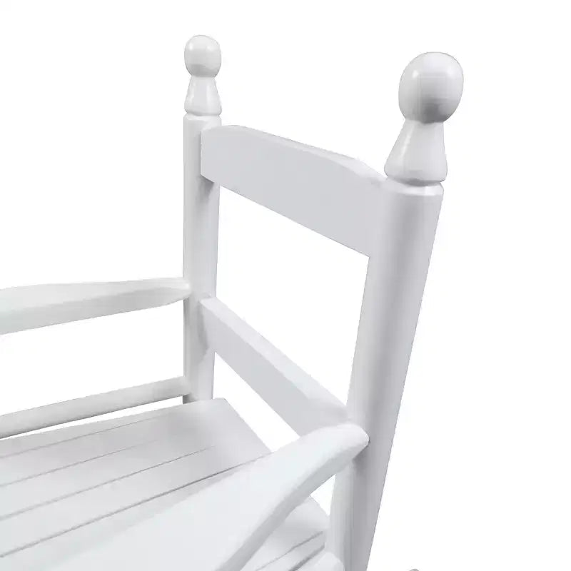Fauteuil à bascule Whisen Kids, conception robuste en bois dur avec dossier à lattes, sûr et confortable, facile à assembler