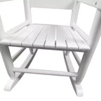 Fauteuil à bascule Whisen Kids, conception robuste en bois dur avec dossier à lattes, sûr et confortable, facile à assembler