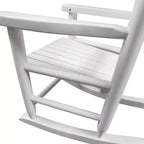 Fauteuil à bascule Whisen Kids, conception robuste en bois dur avec dossier à lattes, sûr et confortable, facile à assembler
