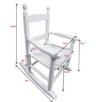 Fauteuil à bascule Whisen Kids, conception robuste en bois dur avec dossier à lattes, sûr et confortable, facile à assembler