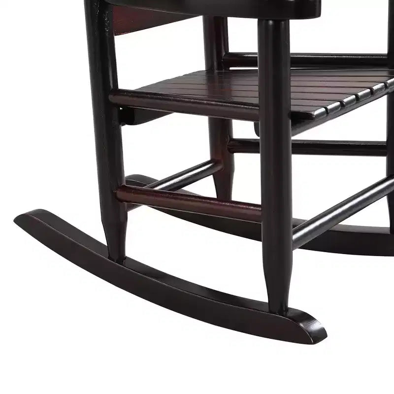 Fauteuil à bascule Whisen Kids, conception robuste en bois dur avec dossier à lattes, sûr et confortable, facile à assembler