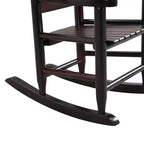 Fauteuil à bascule Whisen Kids, conception robuste en bois dur avec dossier à lattes, sûr et confortable, facile à assembler