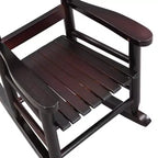 Fauteuil à bascule Whisen Kids, conception robuste en bois dur avec dossier à lattes, sûr et confortable, facile à assembler