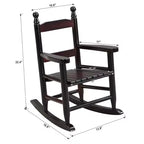 Fauteuil à bascule Whisen Kids, conception robuste en bois dur avec dossier à lattes, sûr et confortable, facile à assembler