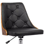 HomeStock Fauteuils de bureau pivotants avec siège en similicuir blanc et hauteur réglable de 38 po