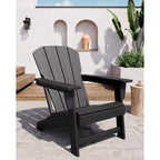 Chaise Adirondack COZONY, Chaise d'extérieur en PEHD avec capacité de charge élevée, Chaise de patio résistante aux intempéries pour pelouse et jardin