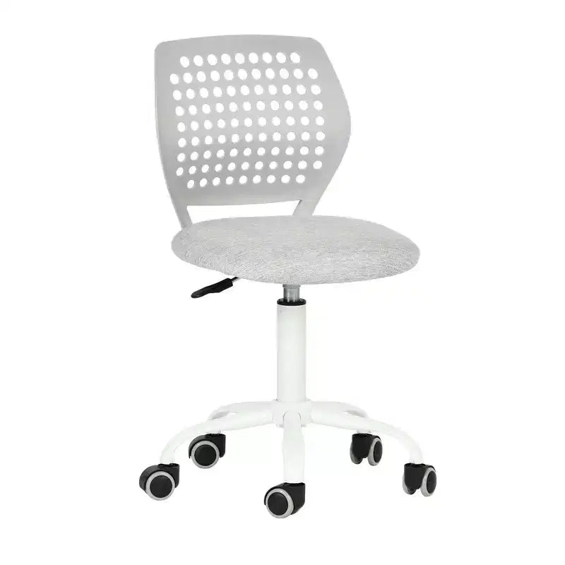 Chaise de bureau pivotante pour enfants Homy Casa avec siège rembourré et roulettes
