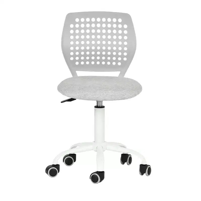 Chaise de bureau pivotante pour enfants Homy Casa avec siège rembourré et roulettes