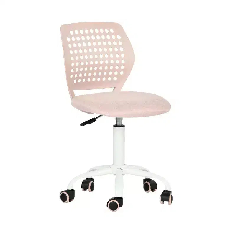 Chaise de bureau pivotante pour enfants Homy Casa avec siège rembourré et roulettes