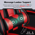 Chaise de jeu ergonomique Yaheetech en cuir PU, chaise de bureau exécutive avec accoudoirs rembourrés