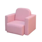 Canapé convertible et ensemble table et chaises multifonctionnels 2-en-1 Whisen pour enfants, cadeau pour garçons et filles de 3 ans - Rose