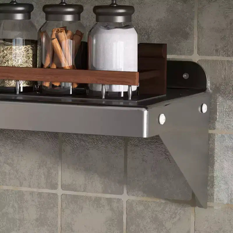 Étagère murale en acier inoxydable COZONY, étagère murale de qualité commerciale NSF avec surface plane pour cuisine, restaurant et usage domestique