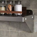 Étagère murale en acier inoxydable COZONY, étagère murale de qualité commerciale NSF avec surface plane pour cuisine, restaurant et usage domestique