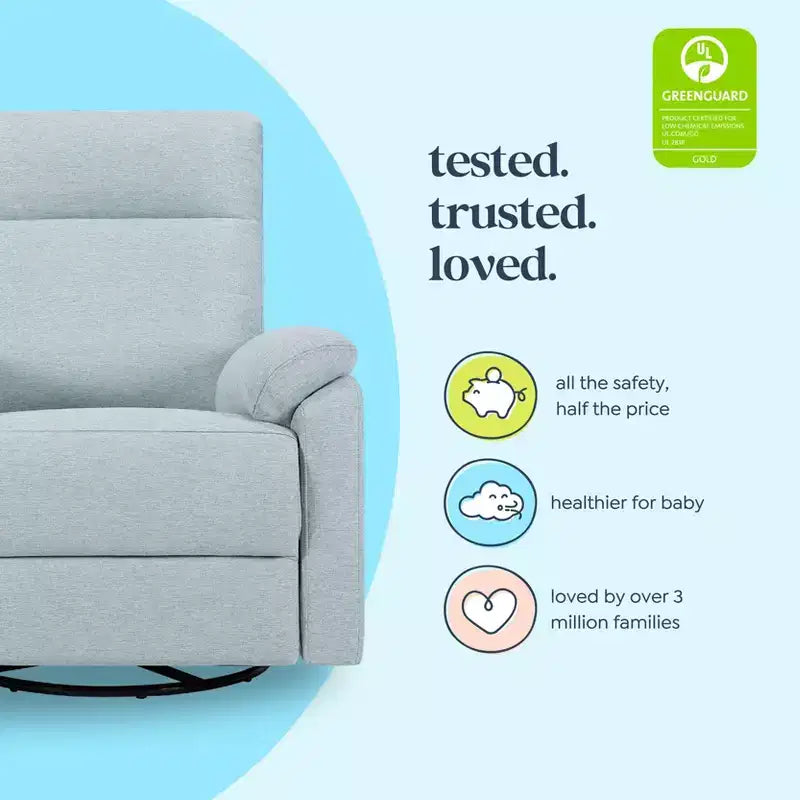 Fauteuil inclinable et planeur pivotant électronique daVinci Suzy avec port de charge USB