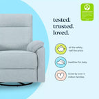 Fauteuil inclinable et planeur pivotant électronique daVinci Suzy avec port de charge USB