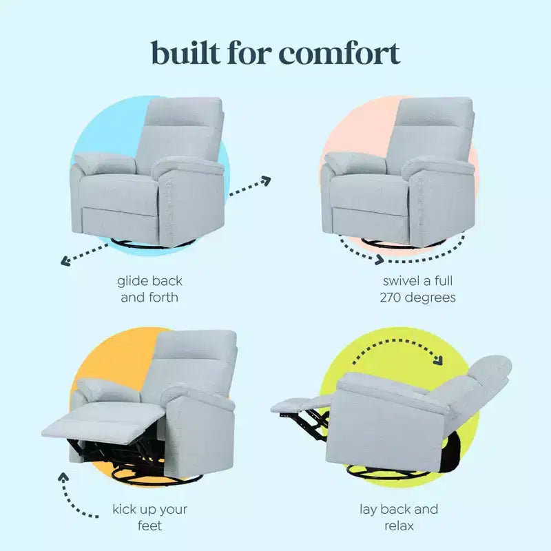 Fauteuil inclinable et planeur pivotant électronique daVinci Suzy avec port de charge USB