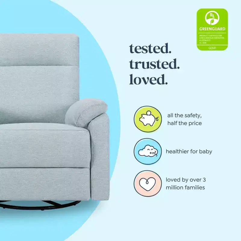 Fauteuil inclinable et planeur pivotant électronique daVinci Suzy avec port de charge USB