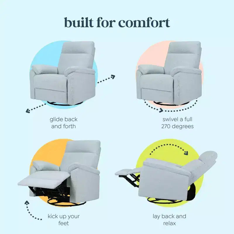 Fauteuil inclinable et planeur pivotant électronique daVinci Suzy avec port de charge USB