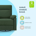 Fauteuil inclinable et planeur pivotant électronique daVinci Suzy avec port de charge USB