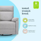 Fauteuil inclinable et planeur pivotant électronique daVinci Suzy avec port de charge USB