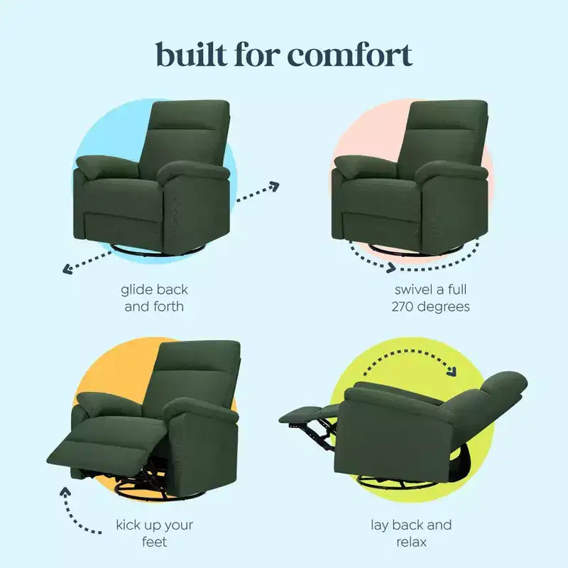 Fauteuil inclinable et planeur pivotant électronique daVinci Suzy avec port de charge USB