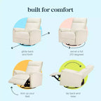 Fauteuil inclinable et planeur pivotant électronique daVinci Suzy avec port de charge USB