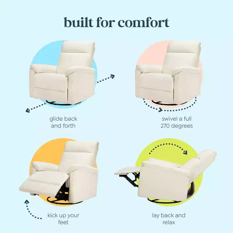Fauteuil inclinable et planeur pivotant électronique daVinci Suzy avec port de charge USB