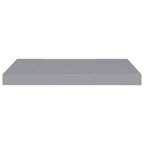 Étagère murale, lot de 2, nid d'abeille gris en MDF, métal, étagère murale moyenne
