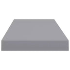 Étagère murale, lot de 2, nid d'abeille gris en MDF, métal, étagère murale moyenne